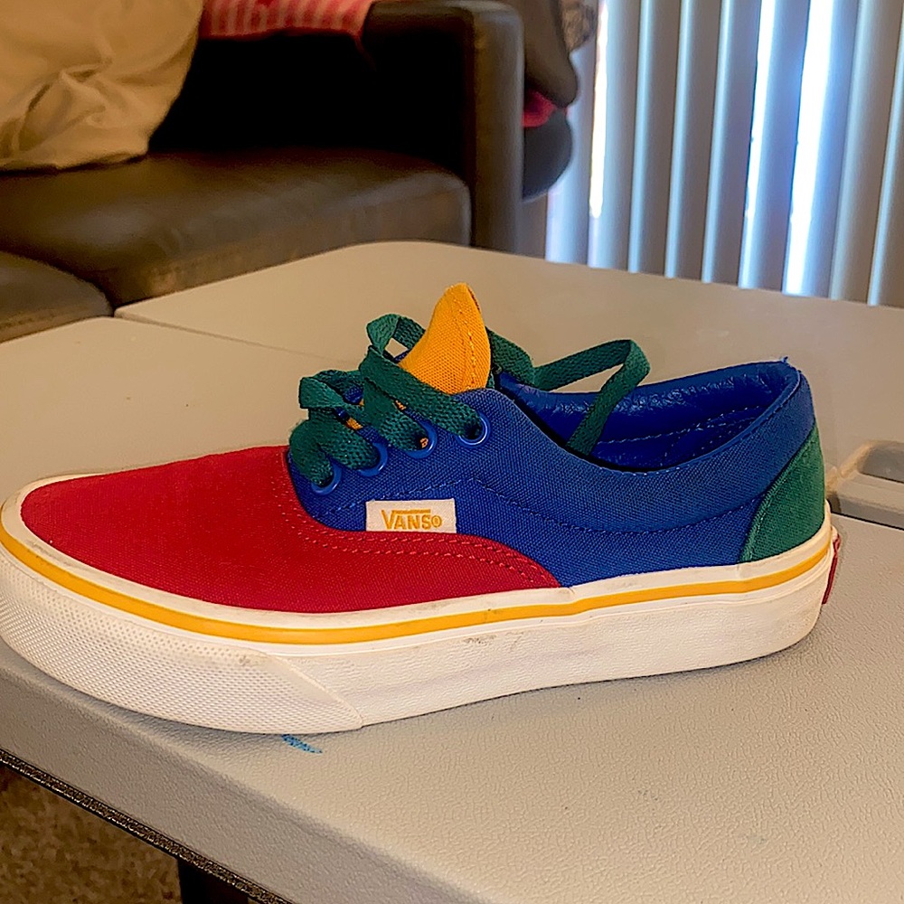 Classic Vans primary color block sneaker- boys